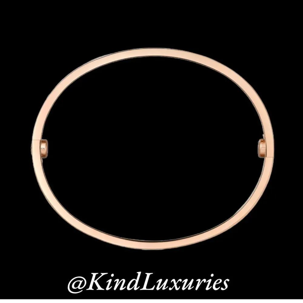 💎272💎 Plus Size Rose Gold or White Gold Carti3r LOVE Bracelet - Picture 8 of 16